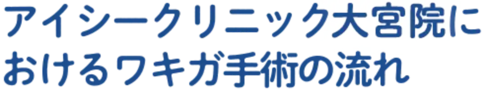 アイシークリニック大宮院におけるワキガ手術の流れ
